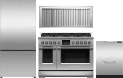 4 Piece Package Includes Refrigerator, Range, Hood And Dishwasher